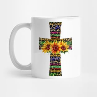 Serape Leopard Cross Png Mug